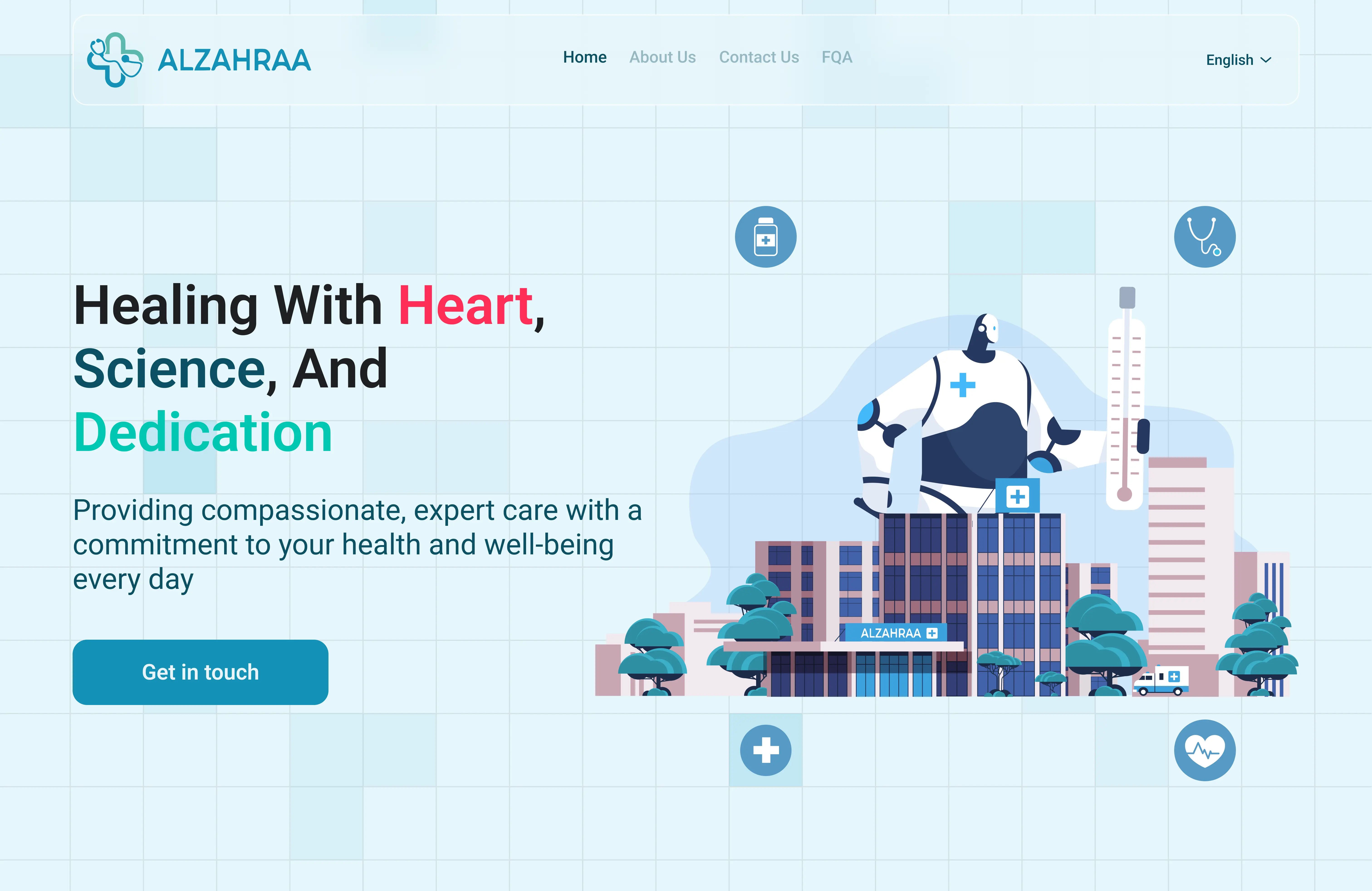 Alzahraa Hospital — Bilingual Website